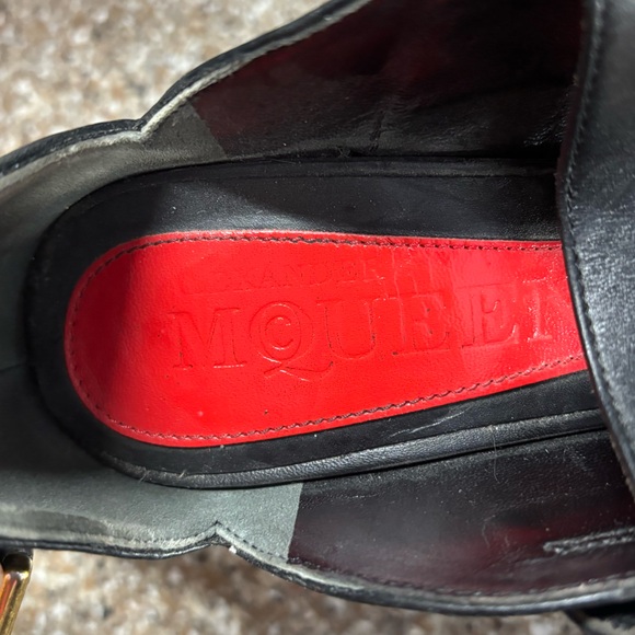 Alexander McQueen Black with Green & Blue Strappy Heels - Picture 8 of 10